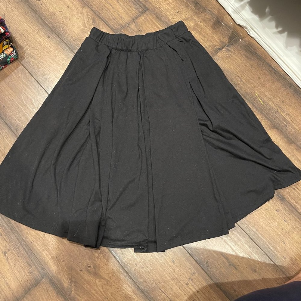 LulaRoe Madison Skirt, Plain Black